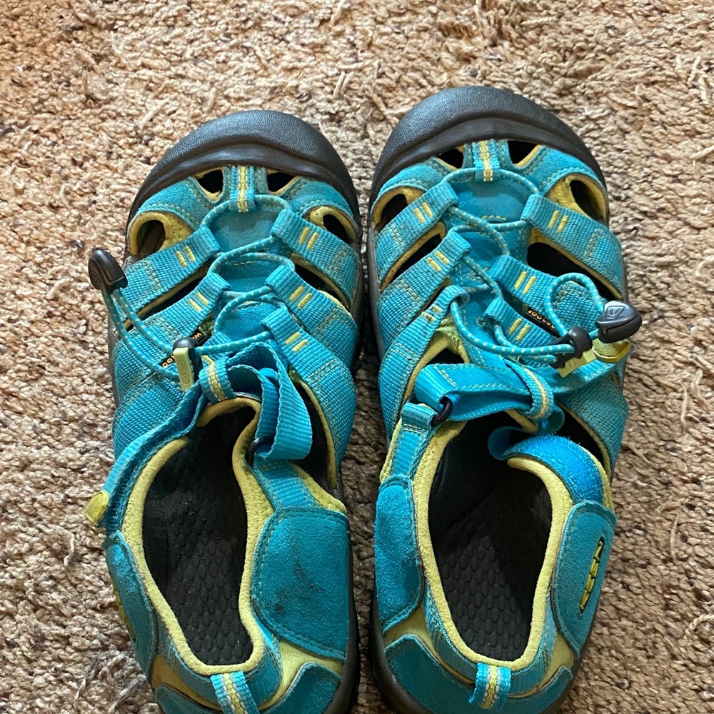 Keen Kids Aqua and Yellow Adventure Sandals